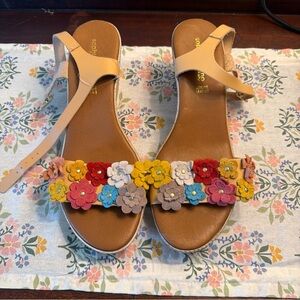 Colorful Floral Embellished Sandals